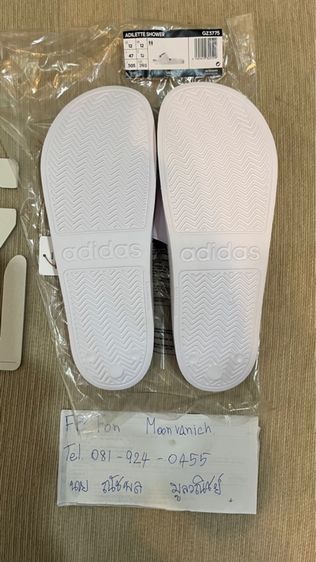 รองเท้าแตะ Adilette Shower  GZ3775 สีขาว Size  12uk 30.5cm 47.3eu 12us มือ1 แท้100เปอร์เซ็นต์ ป้ายห้อยไทย พิ้นโฟมนุ่ม ใส่สบาย ไม่อมน้ำ รูปที่ 2