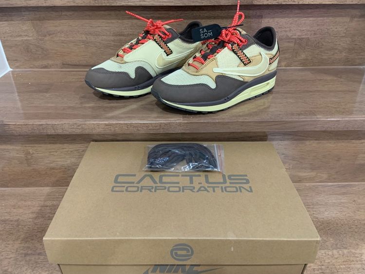Nike Air Max 1 Travis Scott Cactus Jack Baroque Brown ซื้อที่ SA SOM แท้ 💯 size EU40.5 cm25.5 เท้า 25-26 ใส่ได้ สภาพใหม่มากอุปกรณ์ครบ รูปที่ 6