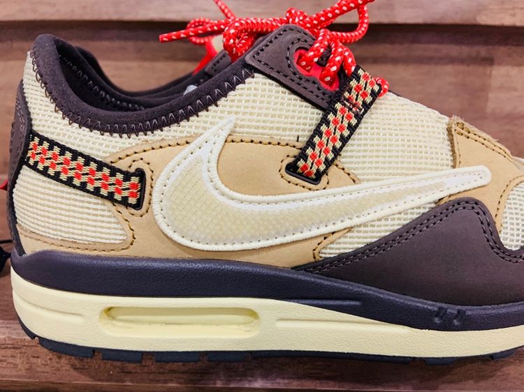 Nike Air Max 1 Travis Scott Cactus Jack Baroque Brown ซื้อที่ SA SOM แท้ 💯 size EU40.5 cm25.5 เท้า 25-26 ใส่ได้ สภาพใหม่มากอุปกรณ์ครบ รูปที่ 10