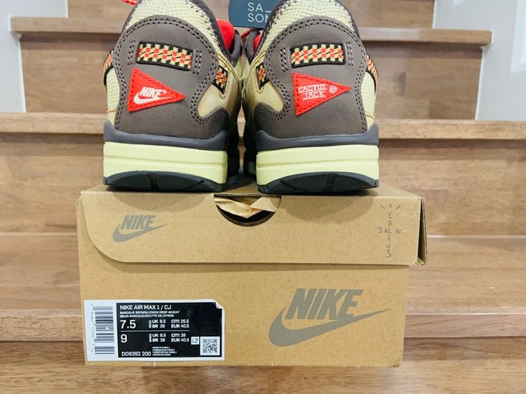 Nike Air Max 1 Travis Scott Cactus Jack Baroque Brown ซื้อที่ SA SOM แท้ 💯 size EU40.5 cm25.5 เท้า 25-26 ใส่ได้ สภาพใหม่มากอุปกรณ์ครบ รูปที่ 15