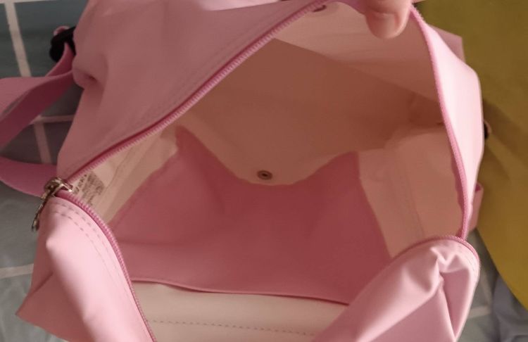 กระเป๋าเป้ Longchamp Le Pliage สีชมพู รูปที่ 3