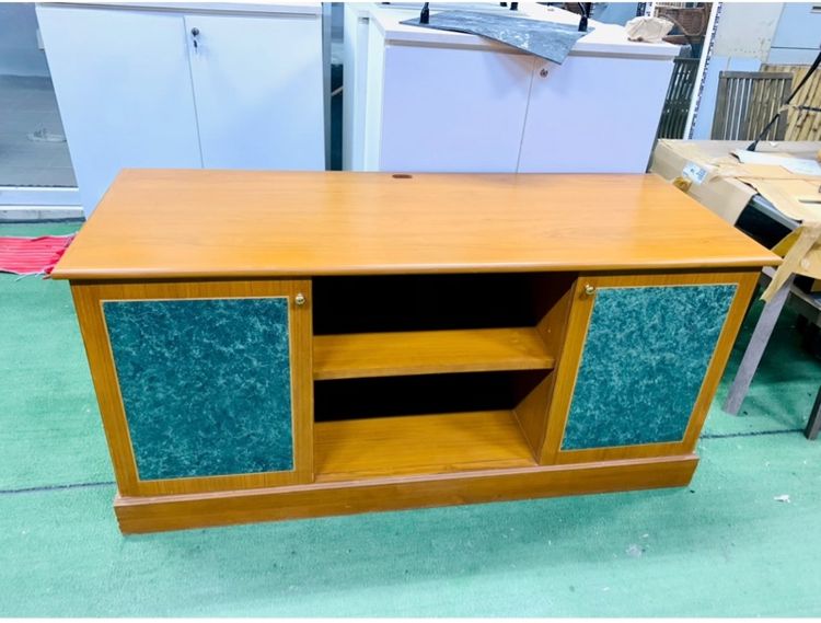 ตู้วางทีวี ตู้วางของ 2 ช่อง ไม้แท้ สภาพใหม่ รูปที่ 8