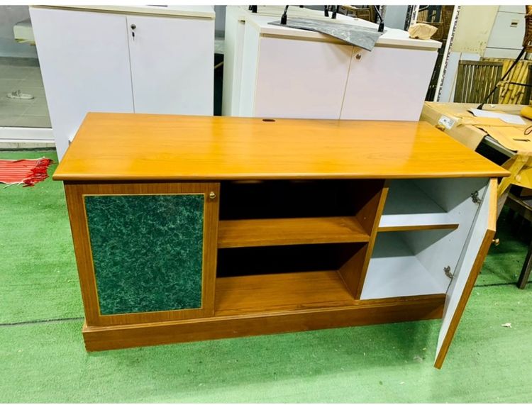 ตู้วางทีวี ตู้วางของ 2 ช่อง ไม้แท้ สภาพใหม่ รูปที่ 7