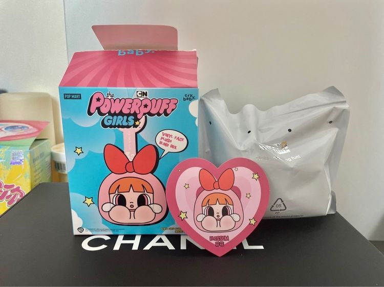  crybaby powerpuffgirls popmart Bunny Blossom ชมพู โบว์แดง ของแท้ พร้อมส่ง