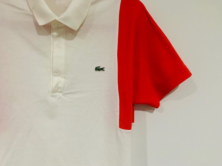 เสื้อโปโล LACOSTE แท้ 💯 size 3 ขนาด อก 19.5 ยาว 27 นิ้ว สภาพดีมาก สีขาวเนื้อผ้าดีมากนิ่มใส่สบาย หายากน่าสะสมครับ รูปที่ 2