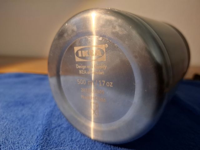 แก้ว Stainless เก็บอุณหภูมิ (ใส่ซุป) ขนาด 500 ml. ของ IKEA รูปที่ 3