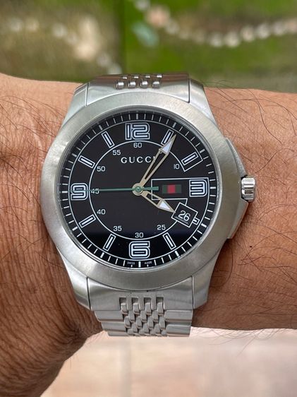 GUCCI Black Dial Date Stainless Steel 126.2 Series Men's Watch YA126201 รูปที่ 16