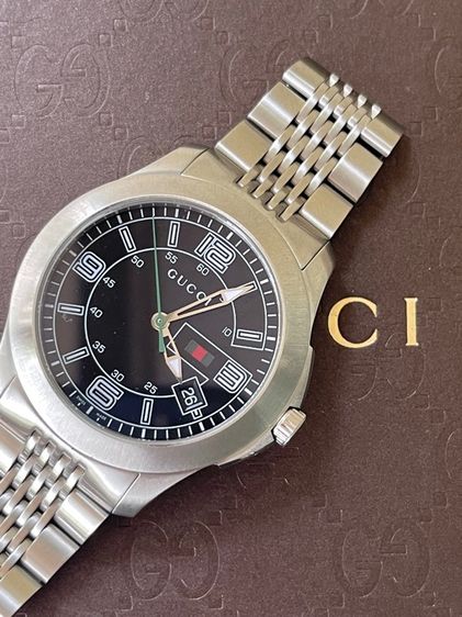 GUCCI Black Dial Date Stainless Steel 126.2 Series Men's Watch YA126201 รูปที่ 10