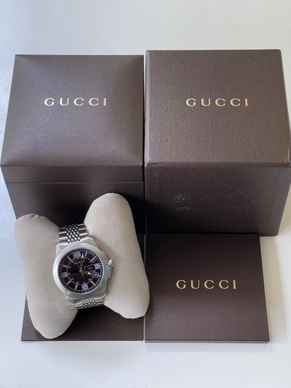 GUCCI Black Dial Date Stainless Steel 126.2 Series Men's Watch YA126201 รูปที่ 4