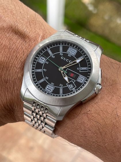 GUCCI Black Dial Date Stainless Steel 126.2 Series Men's Watch YA126201 รูปที่ 2
