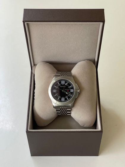 GUCCI Black Dial Date Stainless Steel 126.2 Series Men's Watch YA126201 รูปที่ 6