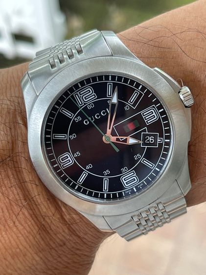 GUCCI Black Dial Date Stainless Steel 126.2 Series Men's Watch YA126201 รูปที่ 3