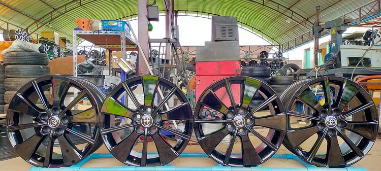 แม็กขอบ18 กว้าง8 et45 สีอบpowder coatใส่ vellfire alphard camry chr. อื่นๆ 5 รู 114 รูปที่ 9