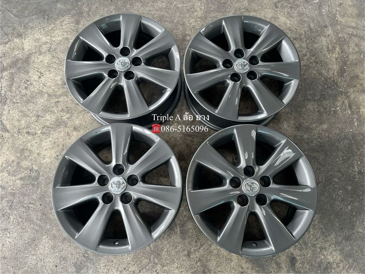 ✨ล้อแม็ก✨5รู100✨Toyota Altis ขอบ 15 สีเทา💖สวยกริ๊บ💖 รูปที่ 7