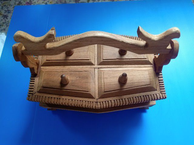 ตะกร้าไม้ใส่เครื่องประดับ