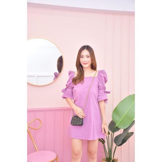 เดรสผูกโบว์แขนน่ารักมากค่า🍭พร้อมส่ง รูปที่ 4