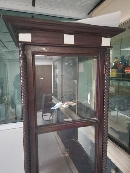ตู้ไม้สัก เก่าเก็บ เดิมๆ สวยหายาก สภาพใหม่ พร้อมกระจก รูปที่ 5