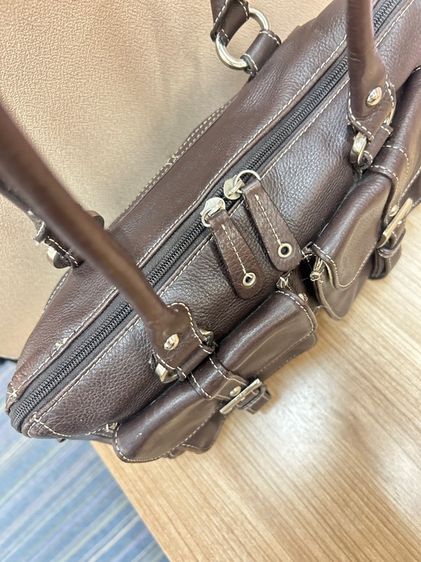 กระเป๋าสะพาย หนังแท้สีน้ำตาล รูปที่ 5