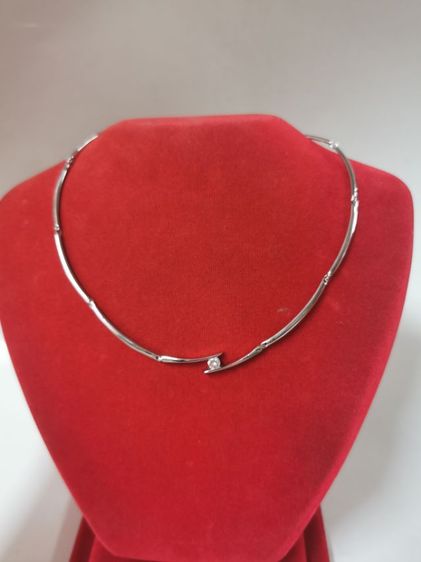 สร้อยคอทองคำขาวเกาะเพชร