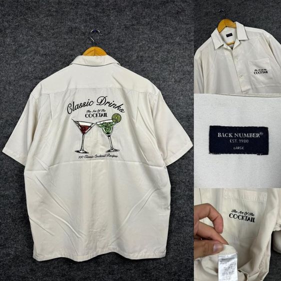 เสื้อเชิ้ตHAWAII BACK NUMBER แท้ 💯 size L อก 22.5 ยาว 27.5 สภาพดีมาก งานปักสวย ทรงสวย เนื้อผ้าดีมาก หายากน่าสะสมครับ รูปที่ 4