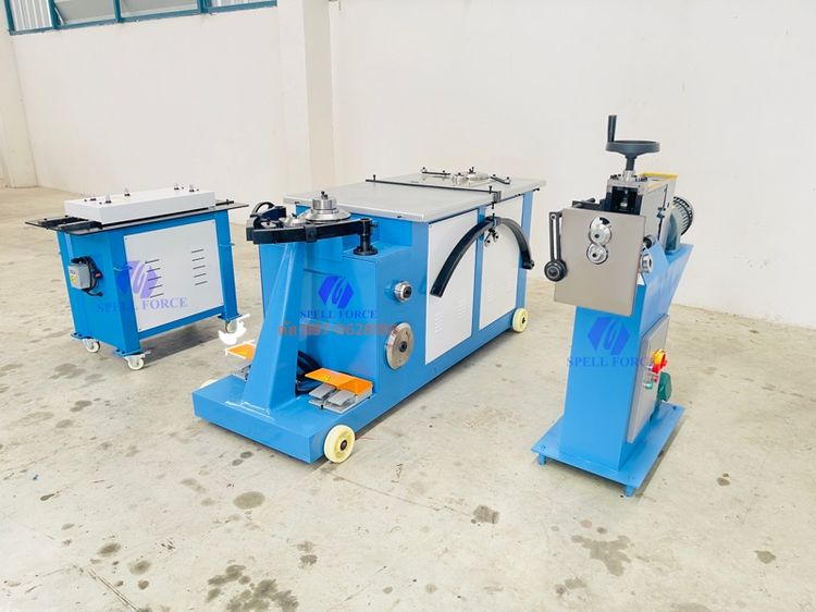 เครื่องประกอบข้องอ ลูกกลิ้งสีเงินชุปแข็ง งานท่อลม แอร์ดักท์ รูปที่ 2