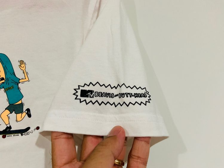 เสื้อยืด BEAVIS  BUT HEAD by ADIDAS แท้ 💯 size S ขนาด อก 20 ยาว 27 นิ้ว สภาพใหม่มาก ลายสวย  ทรงสวย ดีเทลดี เนื้อผ้าหนานิ่มมาก รูปที่ 6