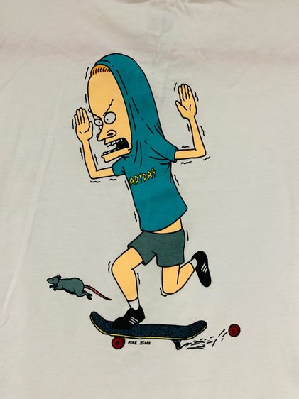 เสื้อยืด BEAVIS  BUT HEAD by ADIDAS แท้ 💯 size S ขนาด อก 20 ยาว 27 นิ้ว สภาพใหม่มาก ลายสวย  ทรงสวย ดีเทลดี เนื้อผ้าหนานิ่มมาก รูปที่ 2