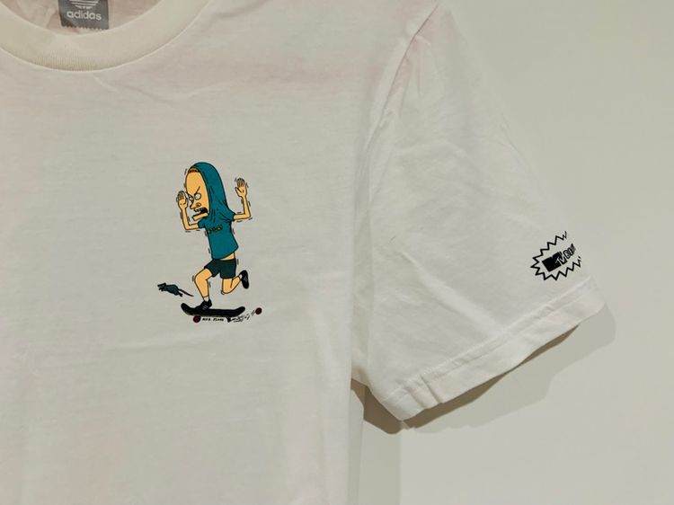 เสื้อยืด BEAVIS  BUT HEAD by ADIDAS แท้ 💯 size S ขนาด อก 20 ยาว 27 นิ้ว สภาพใหม่มาก ลายสวย  ทรงสวย ดีเทลดี เนื้อผ้าหนานิ่มมาก รูปที่ 4