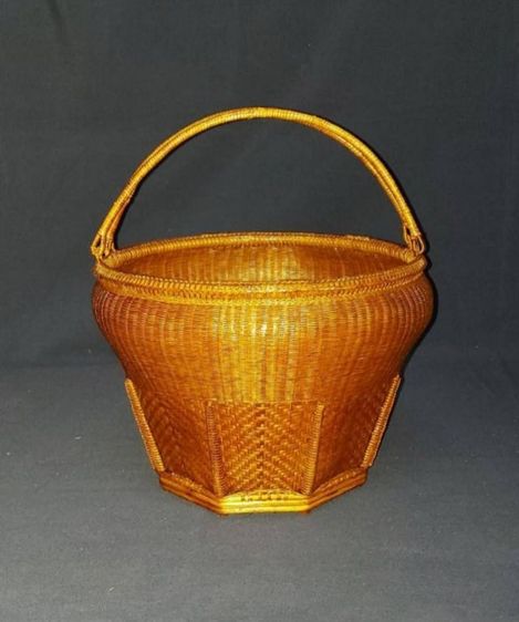 34ตะกร้า, ตะกร้าไม้ไผ่สาน, ตะกร้าไม้ไผ่สานทรงกระบุง, ตะกร้าไม้ไผ่สานแปดมุม รูปที่ 2
