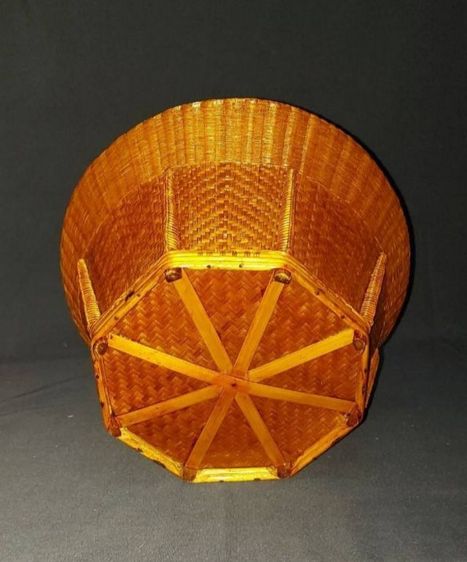 34ตะกร้า, ตะกร้าไม้ไผ่สาน, ตะกร้าไม้ไผ่สานทรงกระบุง, ตะกร้าไม้ไผ่สานแปดมุม รูปที่ 5