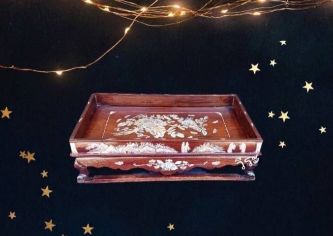 อื่นๆ 62กี๋ชาไม้ชิงชันฝังมุกโบราณ, กี๋ชาโบราณ, กี๋ชาไม้ชิงชัน