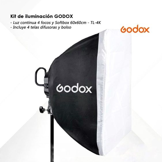 Godox TL4 with Softbox 60x60 cm. ไฟต่อเนื่อง ไฟสตูดิโอถ่ายภาพ 4 หัว รูปที่ 4