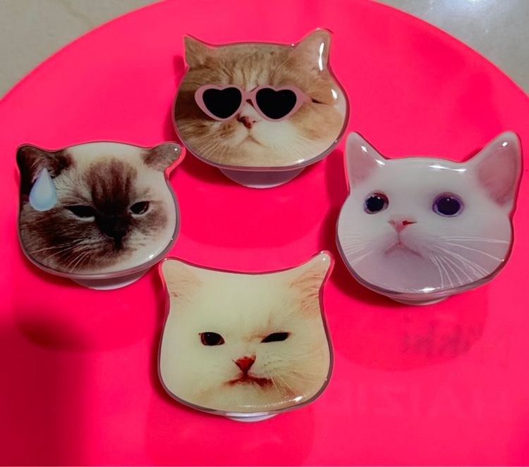 ที่ติดหลังมือถือ กริ๊บ​ต๊อก​ ลายน้องเหมียว ที่ตั้งมือถือ ที่จับโทรศัพท์ ที่ติดหลังมือถือลายใบไม้ ไม่มีปลายทาง รูปที่ 9