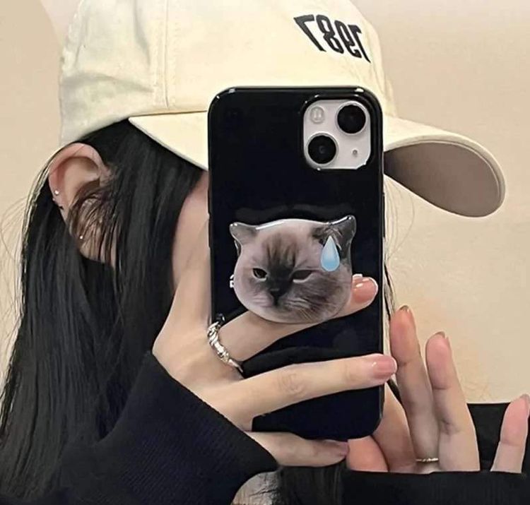 ที่ติดหลังมือถือ กริ๊บ​ต๊อก​ ลายน้องเหมียว ที่ตั้งมือถือ ที่จับโทรศัพท์ ที่ติดหลังมือถือลายใบไม้ ไม่มีปลายทาง รูปที่ 2