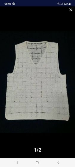 ขาว อื่นๆ อื่นๆ EU 37 ไม่มีแขน 126เสื้อถักโครเชต์, เสื้อถัก