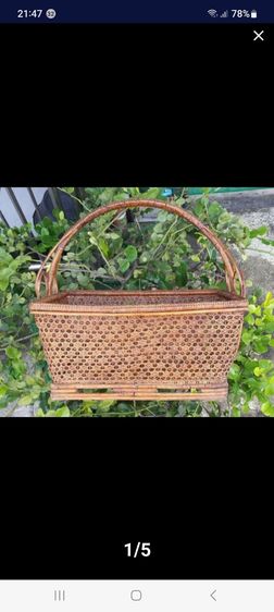 161ตะกร้าหวาย, ตะกร้าหวายสาน, ตะกร้าหวายลายดอกพิกุล