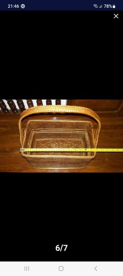 162ตะกร้าหวายตะกร้าหวายสานลายขิด รูปที่ 5