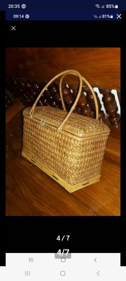 186ตะกร้าหวาย, ตะกร้าหวายสานโบราณ, ตะกร้าหวายลายดอกพิกุล รูปที่ 2