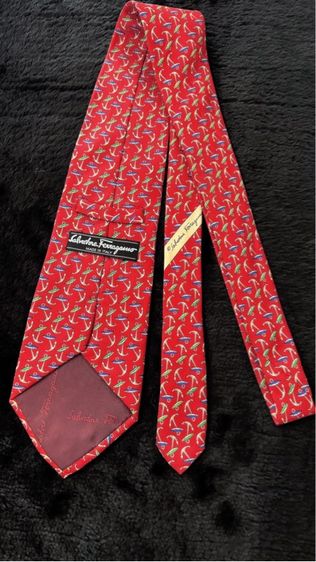 Salvatore Ferragamo เนคไทผ้าไหม รูปที่ 6