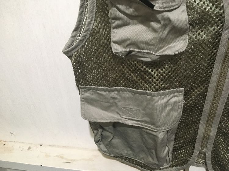 เสื้อกั๊ก(แจ็คเก็ตแขนกุด) แบรนด์ ABURAYSIA สีน้ำตาลอมเทา รูปที่ 7