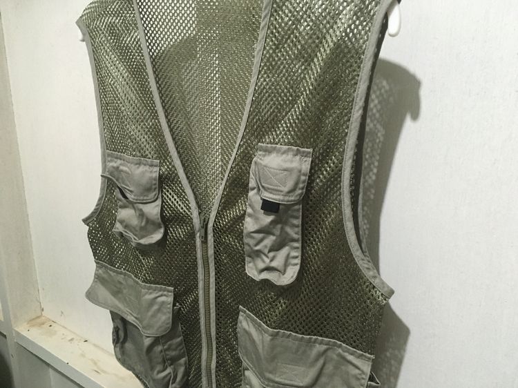 เสื้อกั๊ก(แจ็คเก็ตแขนกุด) แบรนด์ ABURAYSIA สีน้ำตาลอมเทา รูปที่ 5