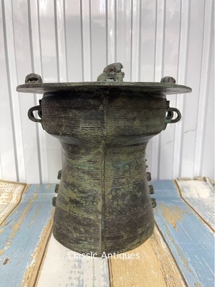 กลอง มโหรทึก ทองเหลืองสะสมA1 รูปที่ 2