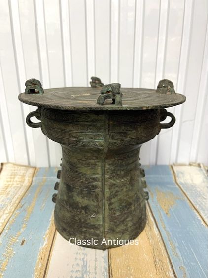 กลอง มโหรทึก ทองเหลืองสะสมA1 รูปที่ 4