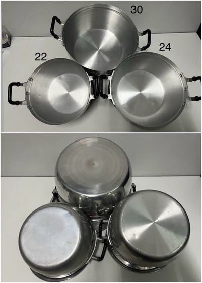 หม้ออะลูมิเนียมพร้อมฝา 22,24,30 ของใหม่ รูปที่ 2