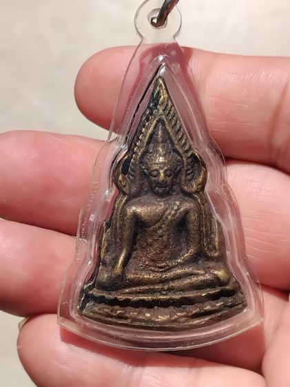 พระพุทธชินราช 2 หน้า เนื้อโลหะผสม ผิวแห้ง เก่าๆ สวยมาก หายาก เลี่ยมพลาสติก ไม่รู้ที่ รูปที่ 2