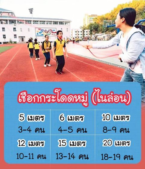 เชือกกระโดดหมู่ (เชือกไนล่อน) 5, 6, 10, 12, 15, 20 เมตร รูปที่ 5