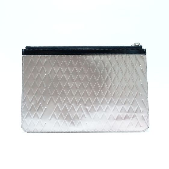 New ( Kept Unused ) Proenza Schouler
" Embossed Leather Silver Clutch Bag "  รูปที่ 5