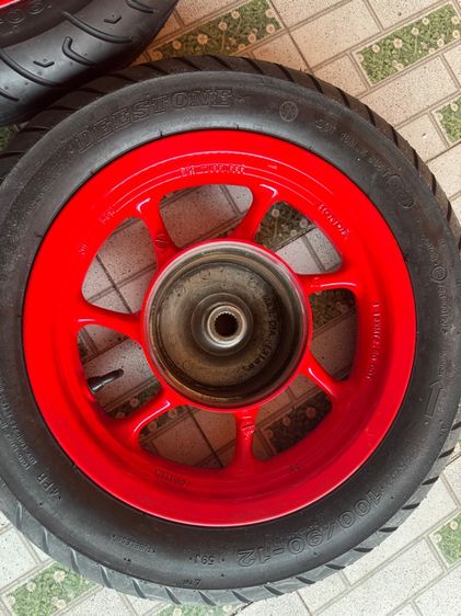 ล้อแม็กแท้ สกูปปี้ ขอบ12 สีใหม่ ยางใหม่ คู่ละ4900 ติดต่อ089-4138993 เอส รูปที่ 8