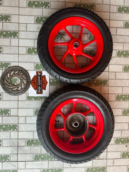 ล้อแม็กแท้ สกูปปี้ ขอบ12 สีใหม่ ยางใหม่ คู่ละ4900 ติดต่อ089-4138993 เอส รูปที่ 14