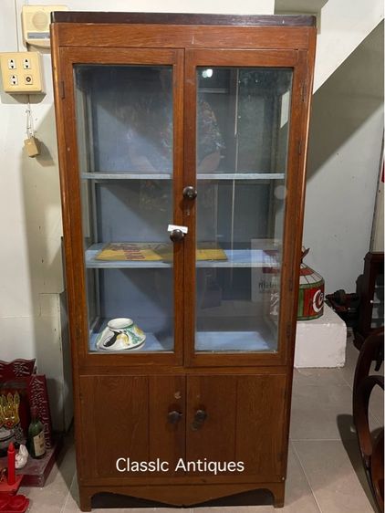 ตู้ เซี้ยงไฮ้ ไม้สักเก่าโบราณสะสม รูปที่ 2